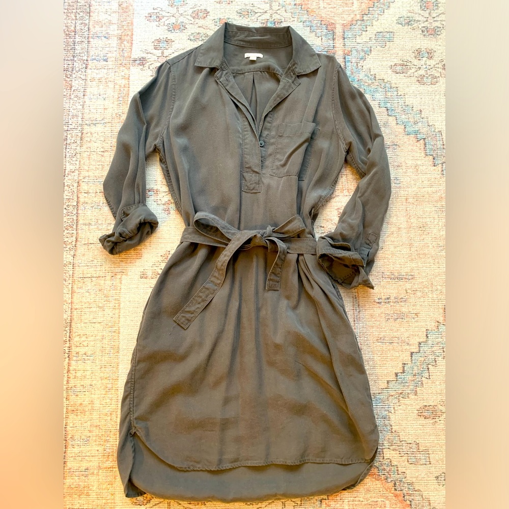 Gap Khaki Grey Shirt dress - size xs